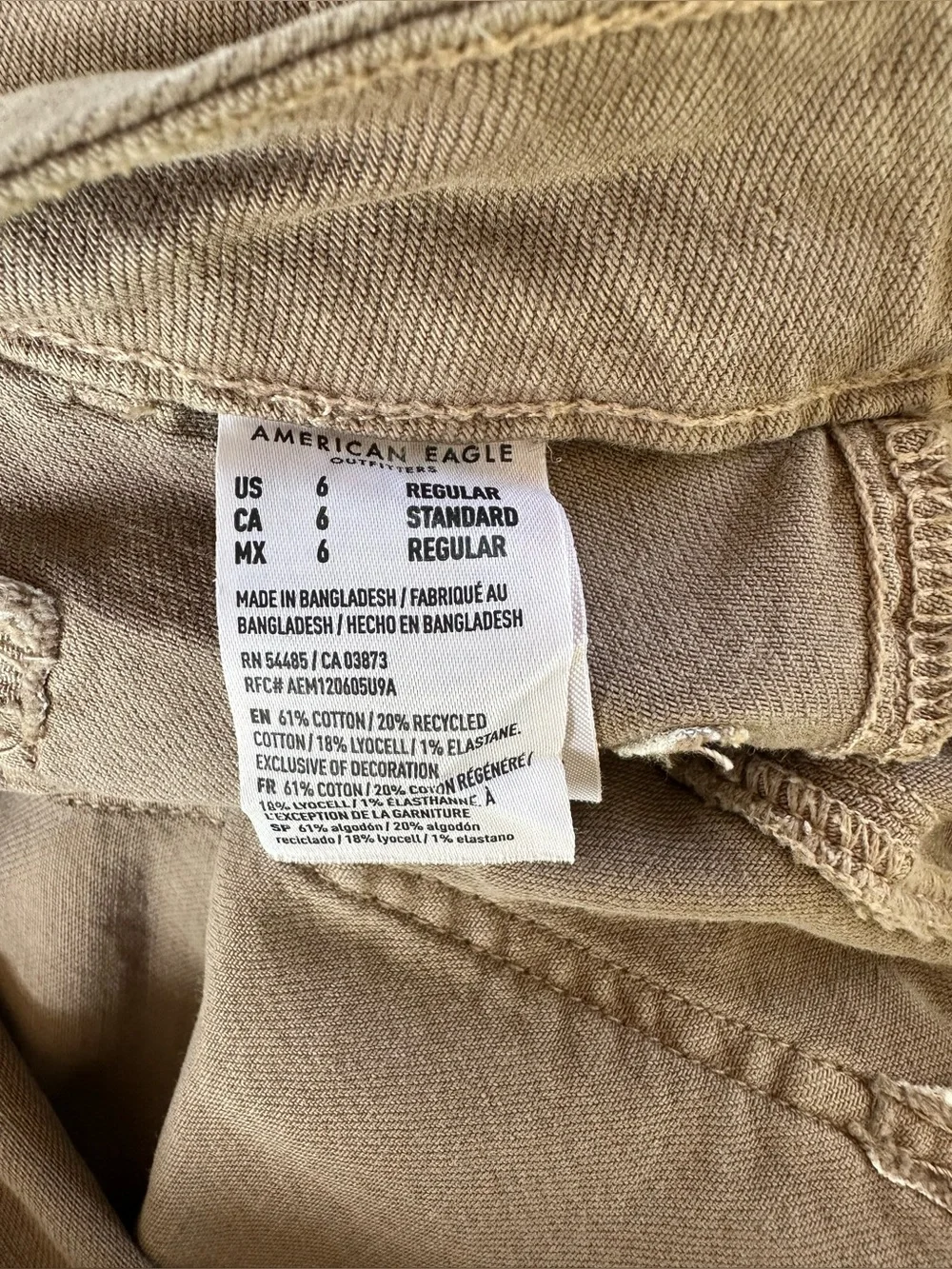 American Eagle Outfitters Wide-Leg Utility Pants in Light Taupe Size 6